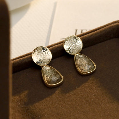 Women's Retro Minority Design Geometric Water Drop Ear Earrings