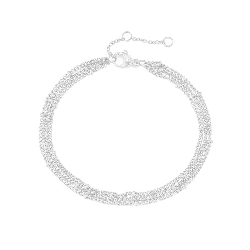 Women's Classic Simple Bead Stainless Steel Bracelets