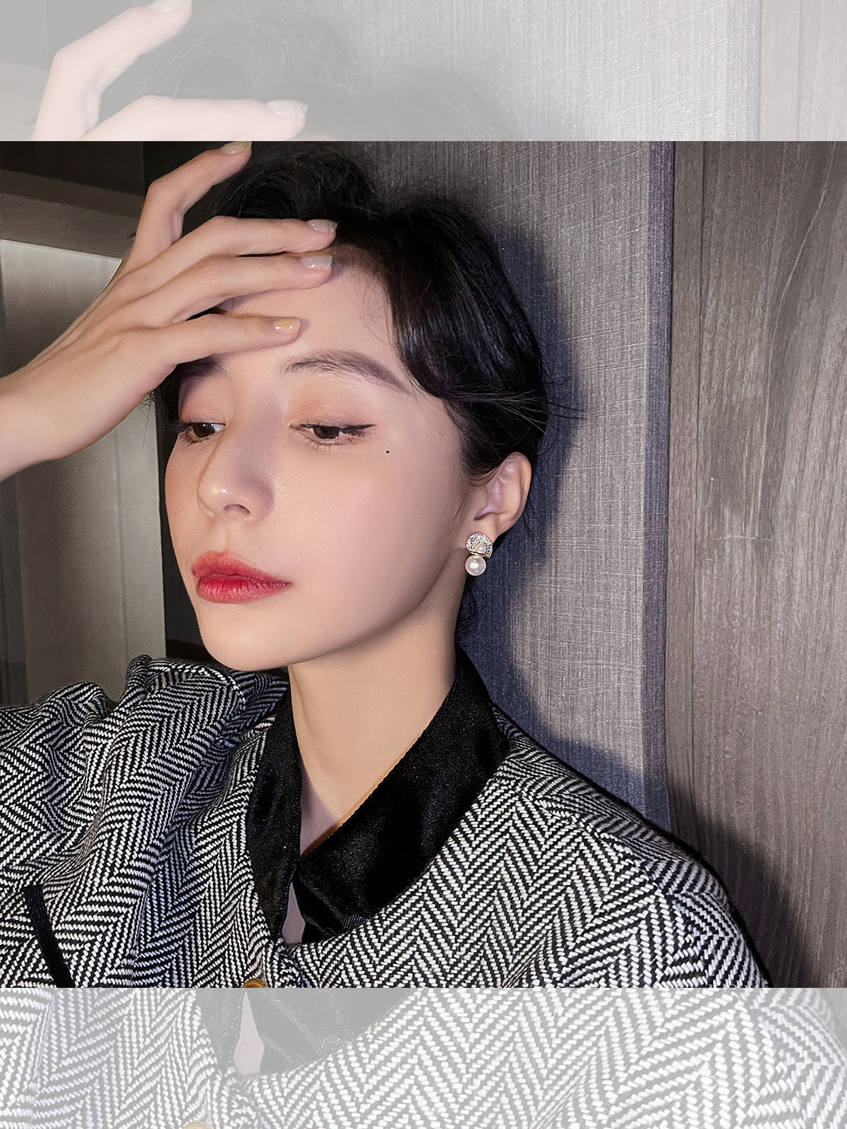 Women's Pearl Full Diamond High-grade Trendy Elegant Rings