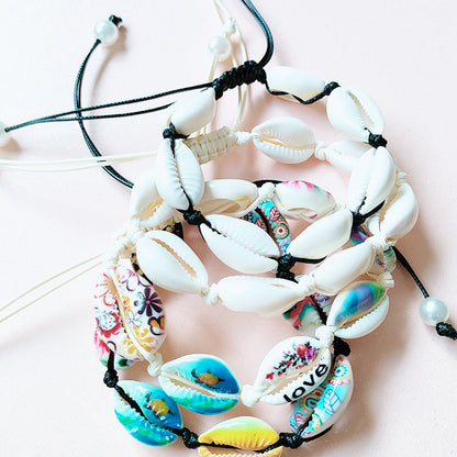 Shell Woven Wax Line Hand-woven Painted Bracelets