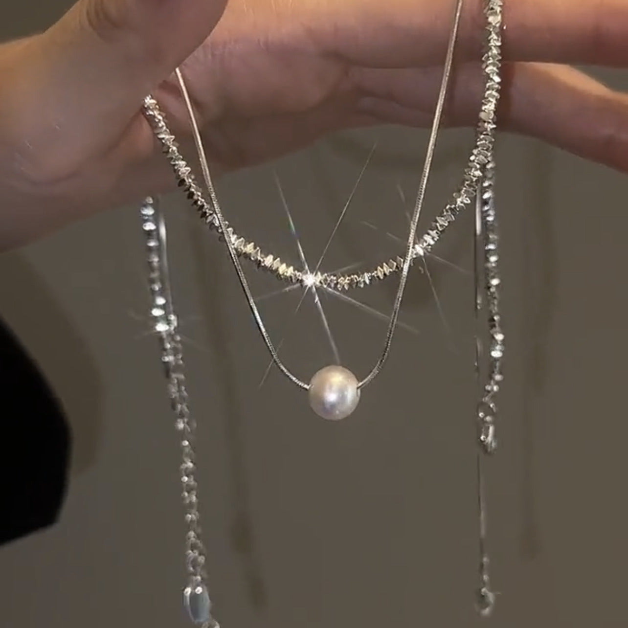 Broken Sier Design Simple Snake Bones Necklaces