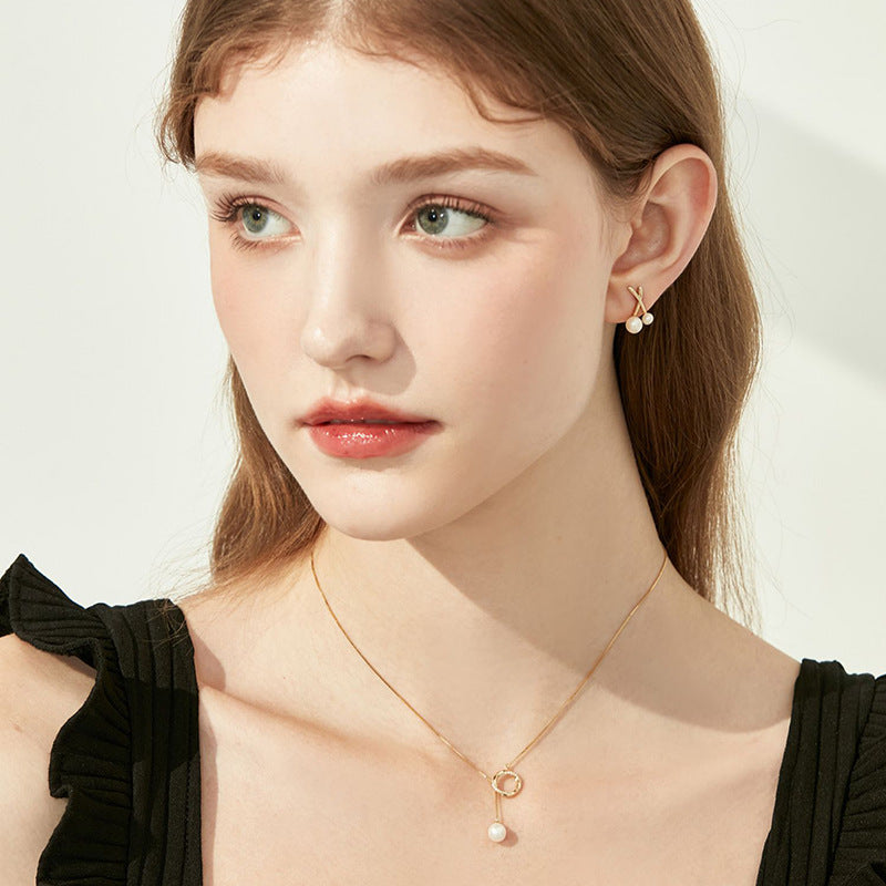 Rhinestone Pearl Niche High Sense Temperament Necklaces