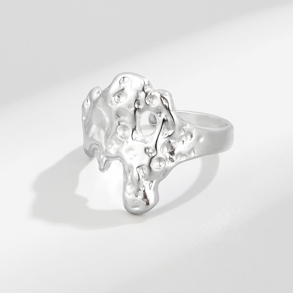 Women's & Men's Irregular Liquid Cold Wind High-grade Dark Rings