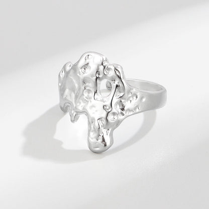 Women's & Men's Irregular Liquid Cold Wind High-grade Dark Rings