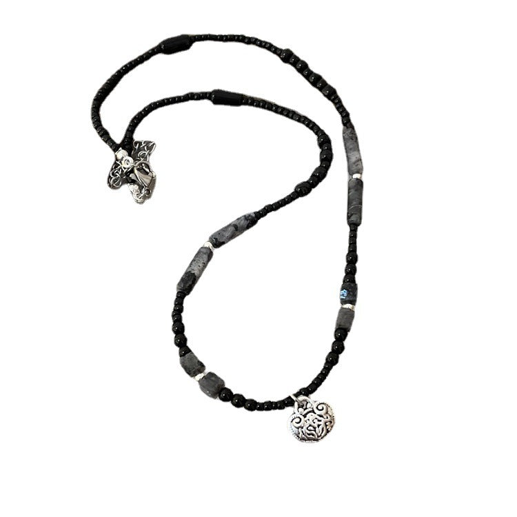 Beads Female Temperament Safety Buckle Pendant Vintage Beaded Necklaces