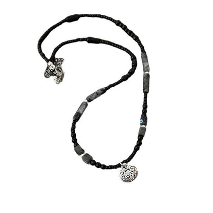 Beads Female Temperament Safety Buckle Pendant Vintage Beaded Necklaces