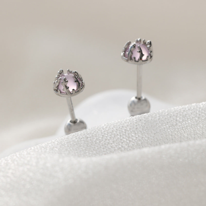 Women's Beautiful Simple Color Moonstone Exquisite Fashion Earrings