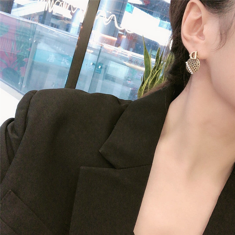 Sier Needle Korean Style Elegant Retro Earrings