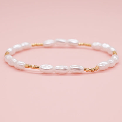 Style String Beads Soft Pottery White Gravel Bracelets