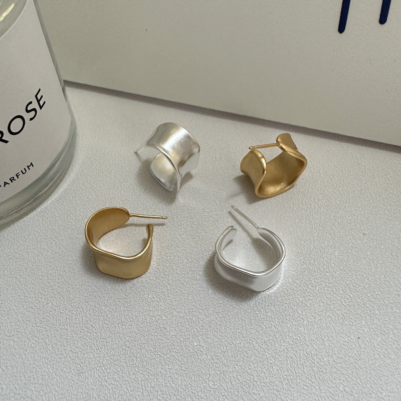 Matsumoto Tube Sterling Sier Type Minimalist Earrings