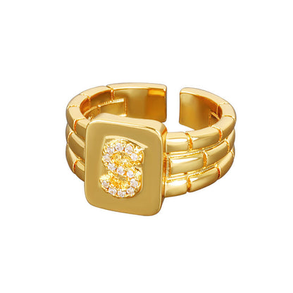 Hip Hop English Letters Creative Personality Rings