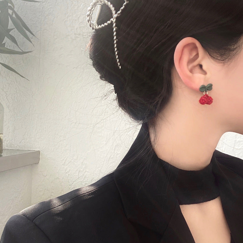 Shape Temperament Color Collision Design Ear Earrings