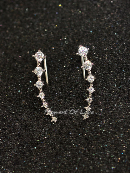 From You Have Rhinestone Long Seven Ear Earrings
