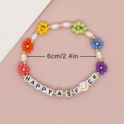 Ethnic Style Square Beads Smiley Face Bracelets