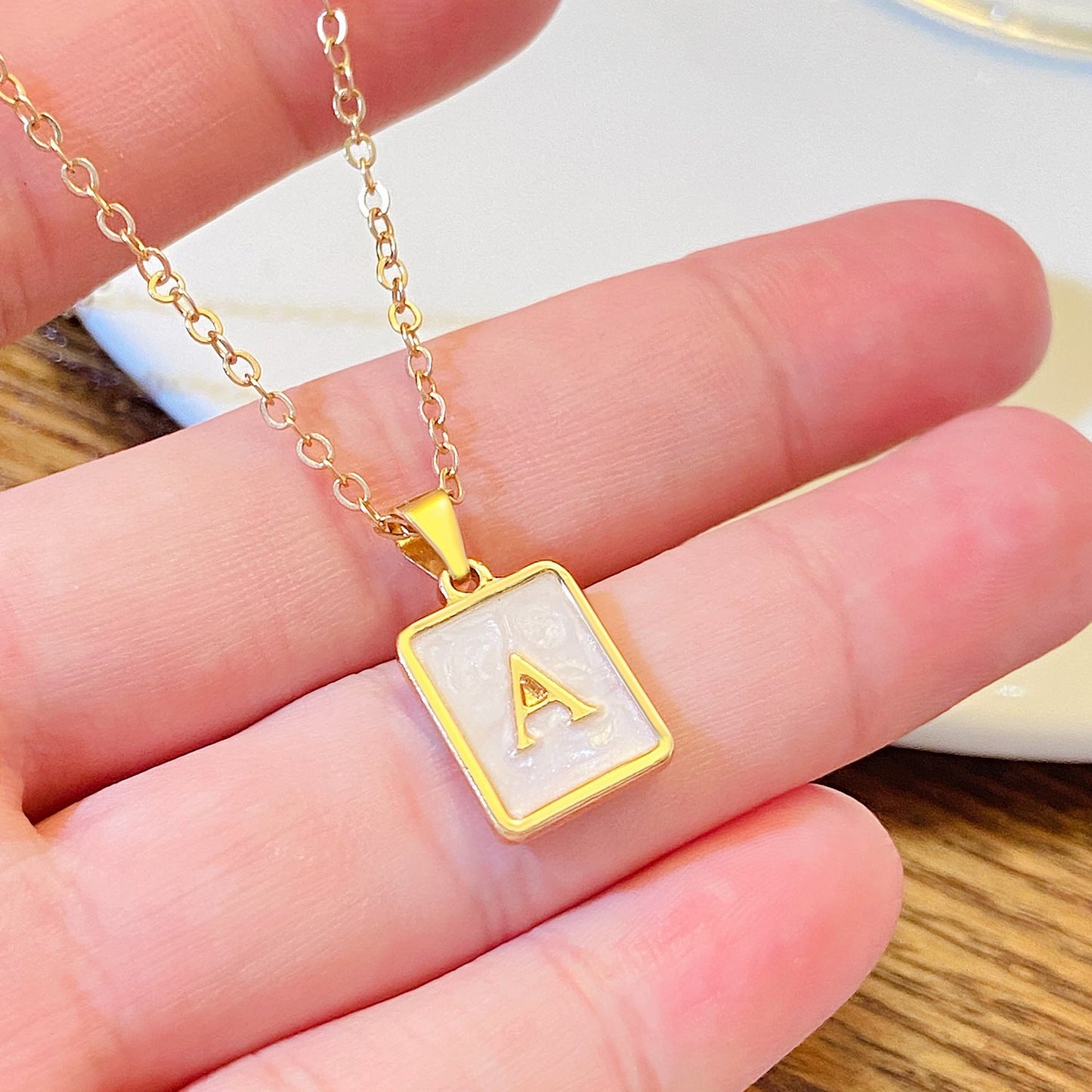 Drop Oil Letter Female Style Retro English Necklaces