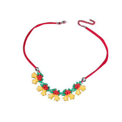 Creativity Santa Claus Gingerbread Man Bell Necklaces