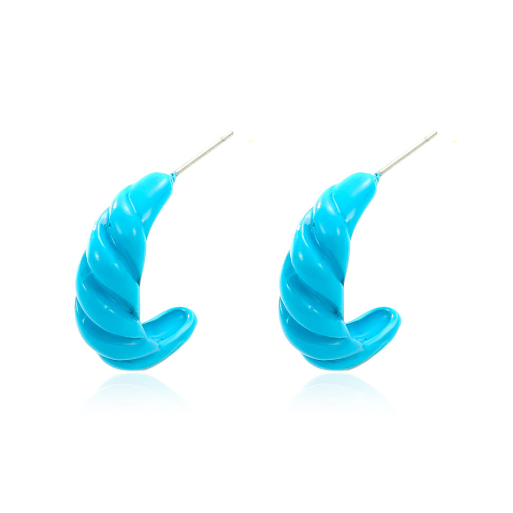 Twist Female French Style Temperament Alloy Rings