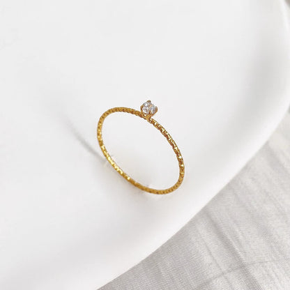 Interest Light Luxury Mini Small Diamond Gold Female Starry Rings