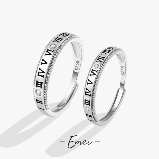 Women's & Men's & Couple Korean Style Simple Cold And Letters Rings