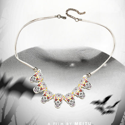 Women's & Men's & Halloween Dark Exaggerated And Personalized Skull Ghost Necklaces