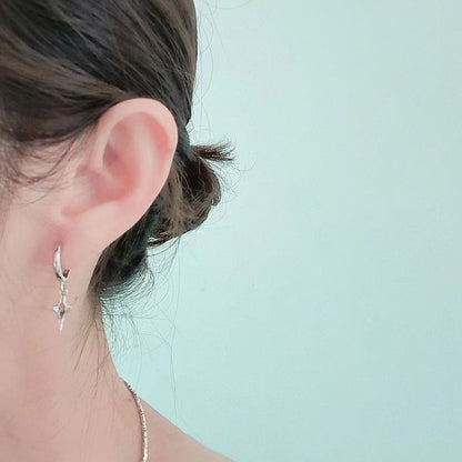 Men's Asterism Pendant Niche Trendy Unique Ear Clip Earrings