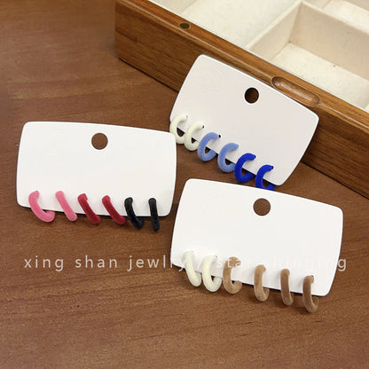 Flocking Shaped Artistic French Retro Simple Earrings