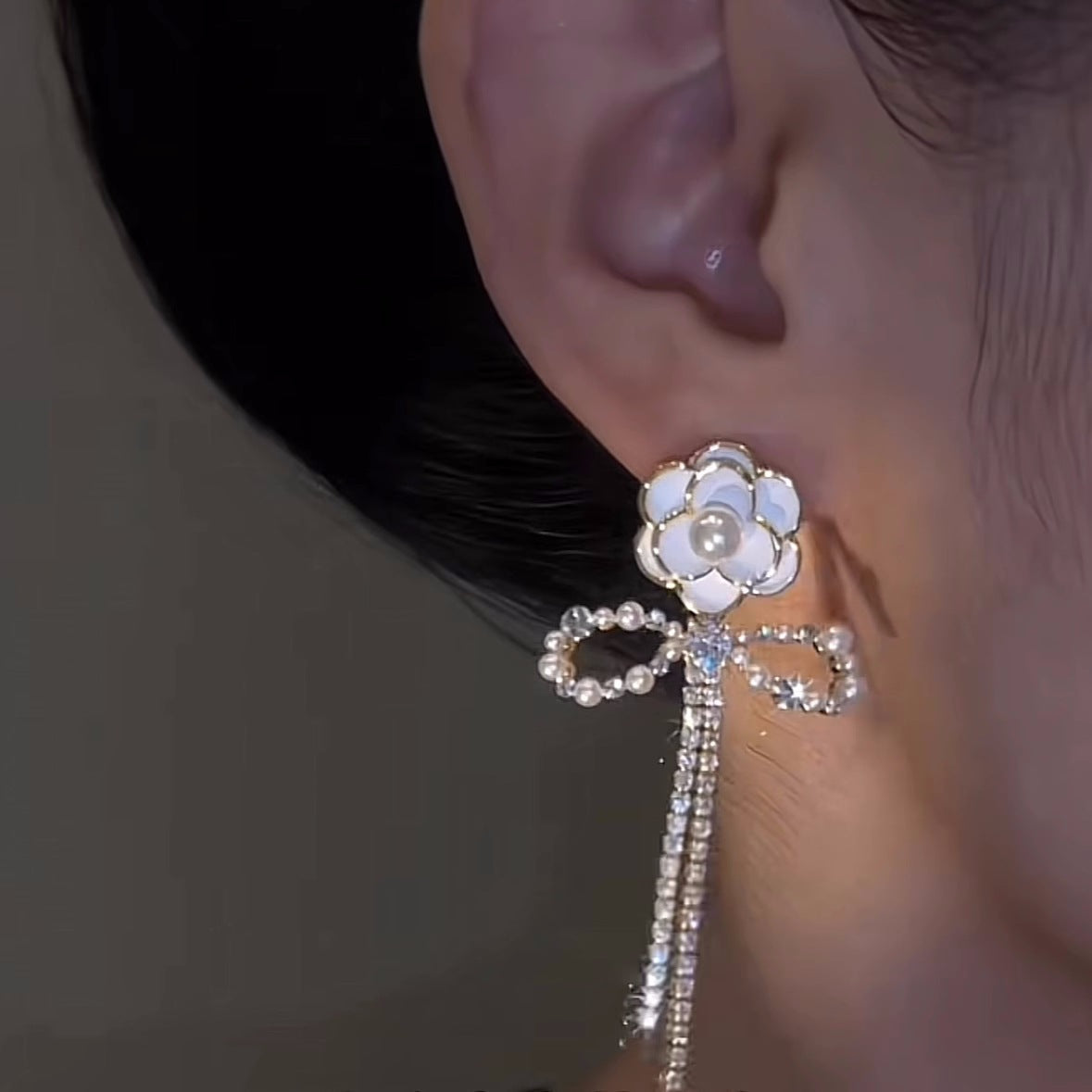 Rose Pearl Tassel Sweet Elegance High-grade Rings