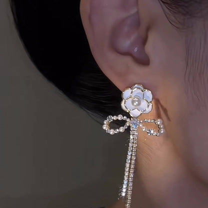 Rose Pearl Tassel Sweet Elegance High-grade Rings