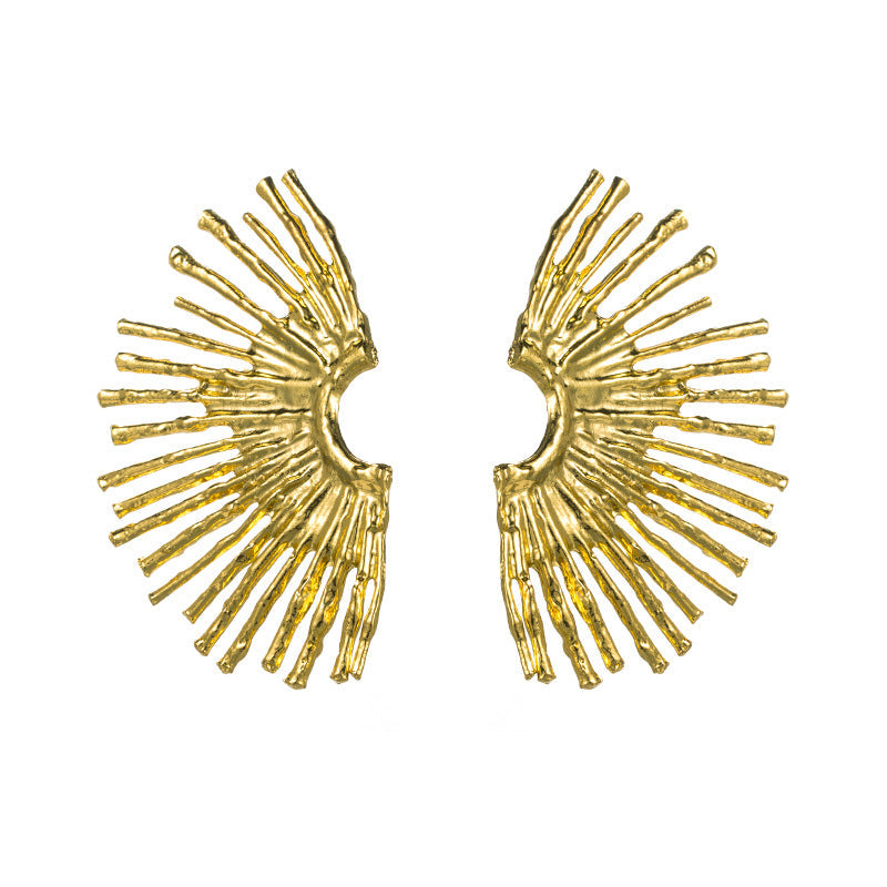 Wind Exaggerated Alloy Sunflower Nail Golden Rings