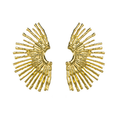 Wind Exaggerated Alloy Sunflower Nail Golden Rings