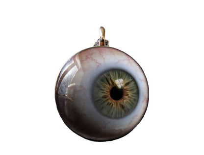 Horror White Eyeball Glass Pendant Fashion Necklaces