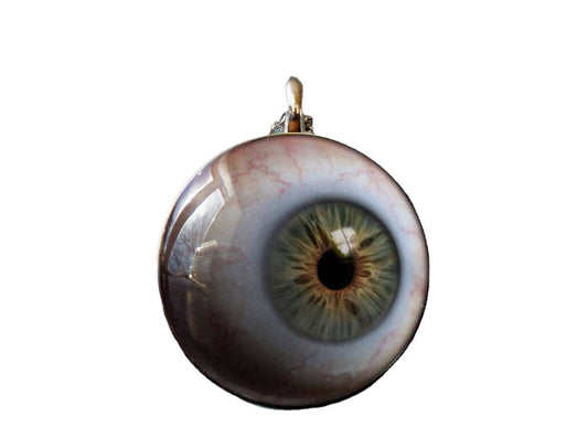 Horror White Eyeball Glass Pendant Fashion Necklaces