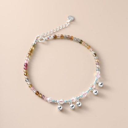 Color Tourmaline Crystal Bell Female Minimalist Bracelets