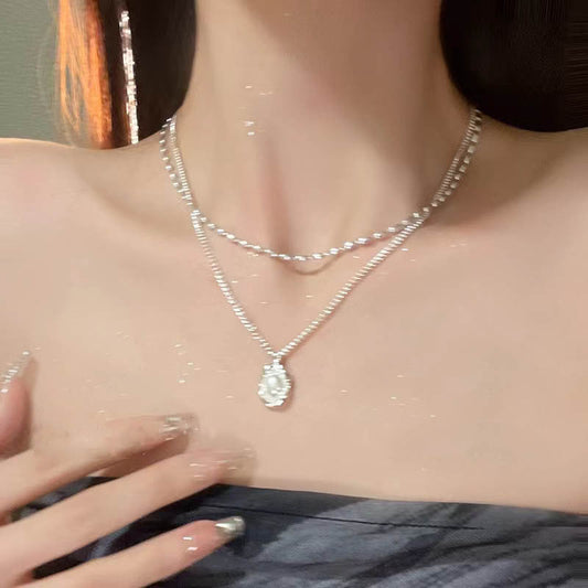 Women's Irregular Pearl Fashionable Korean Clavicle Chain Necklaces
