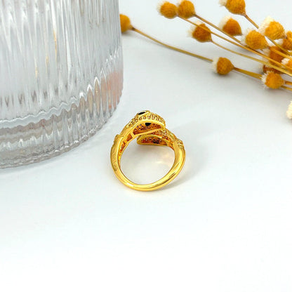 Women's Trendy Retro Creative Personalized Fashion Simulated Snakes Cold Rings