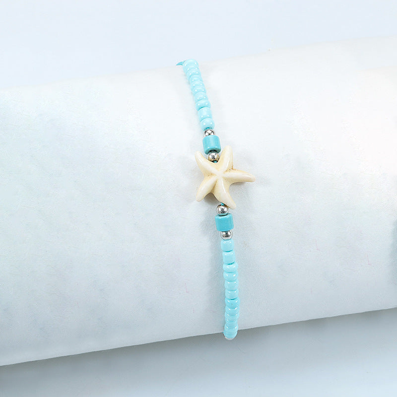 Ocean Beach Surfing Colorful Starfish Bead Bracelets
