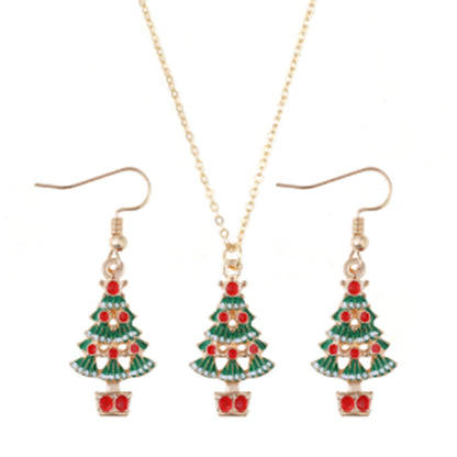 Fashion Christmas Holiday Simple Trend Santa Claus And Necklaces