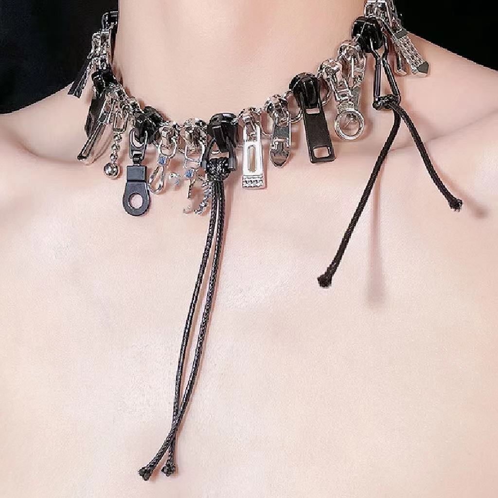 Women's Many Zipper Punk Style Series Chain Necklaces