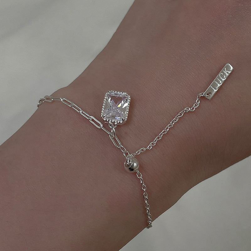 Square Diamond Tassel Adjustable Exquisite Fashion Bracelets