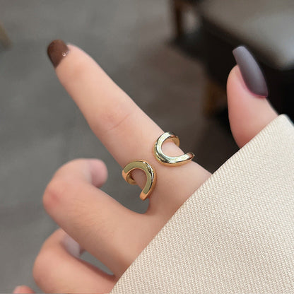 Female Retro Affordable Luxury Style Index Rings