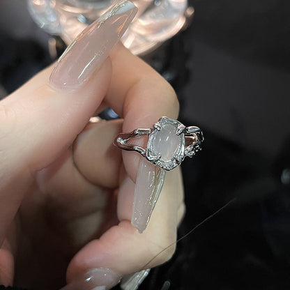 Opal Design Cold Style Irregular French Rings