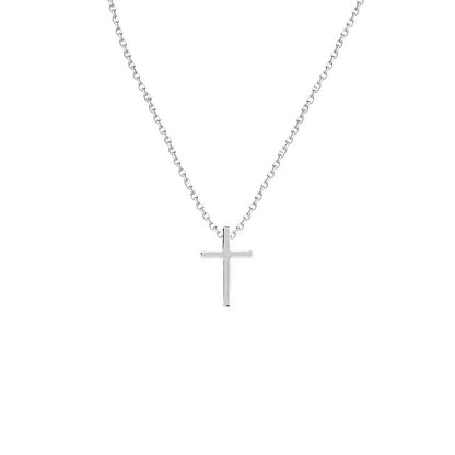 Women's Sier Cross Fashionable Niche Design Sweater Clavicle Necklaces