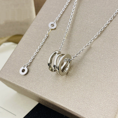 Women's & Men's Ceramic High Version Spring Full Diamond Small Waist Necklaces