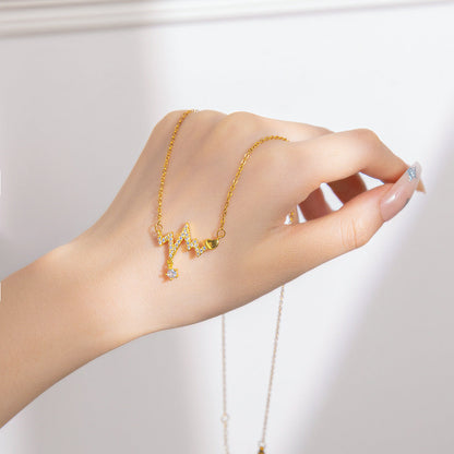 Women's Steel Exquisite Fully Jeweled Loving Heart Necklaces