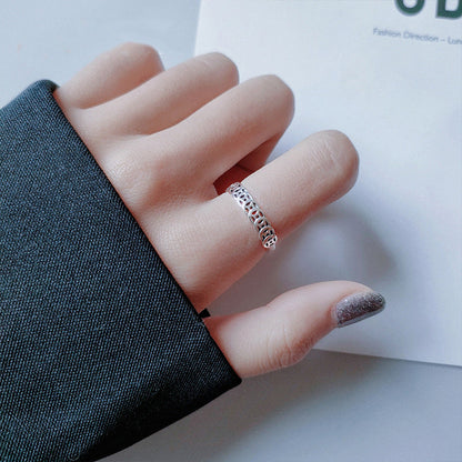 Female Money Drawing Coin Personalized Design Simple Niche Rings