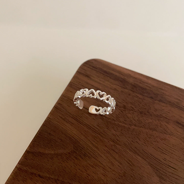 Heart Female French Retro Minority Design Sense Rings