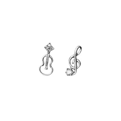 Women's Musical Note Violin Hollow Ear Unique And Exquisite Earrings