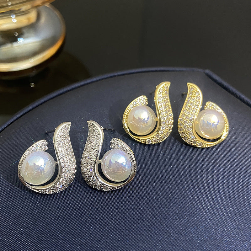 Women's Affordable Luxury Style Full Diamond Water Drop Earrings