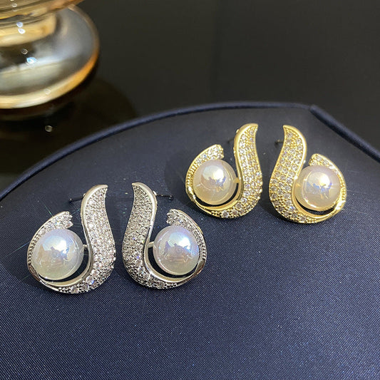 Women's Affordable Luxury Style Full Diamond Water Drop Earrings