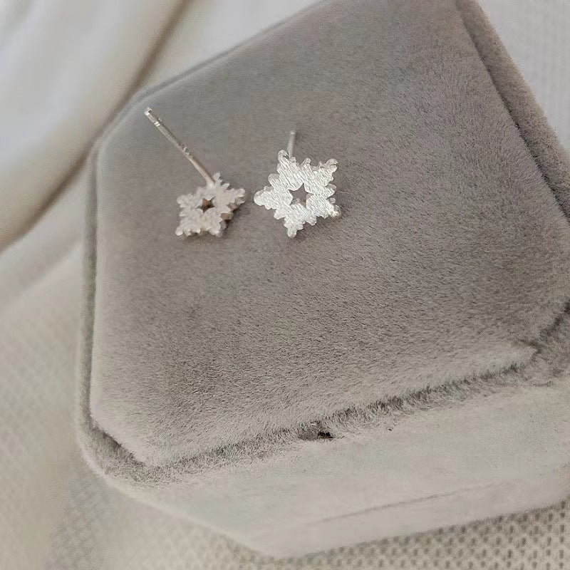 Needle Snowflake Star Female Temperament Tide Simple And Earrings